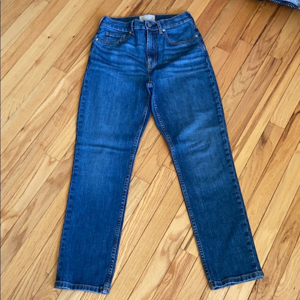 EVERLANE high rise straight leg jeans